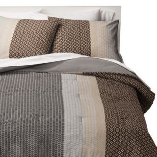 Room Essentials MicroGeo Colorblock Comforter Set   Twin XL