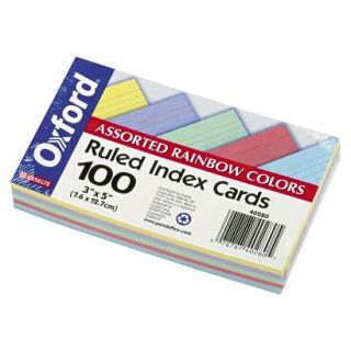 Oxford 100 Count Ruled Index Cards 4 Pack   Multicolor (3X5)