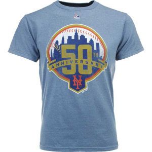 New York Mets Majestic MLB 50th Anniversary T Shirt
