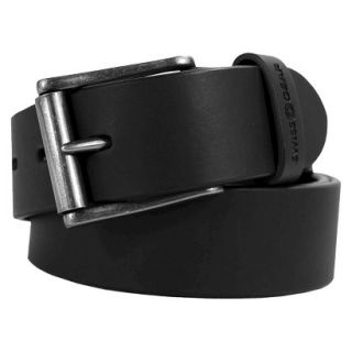 Swiss Gear Mens Genuine Leather Belt   Black L