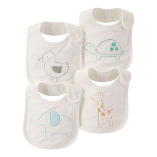 Carters Animal 4 pk. Teething Bibs, Ivory