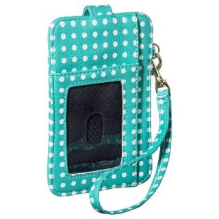 Merona Polka Dot Credit Card Wallet with Removable Wristlet Strap   Green