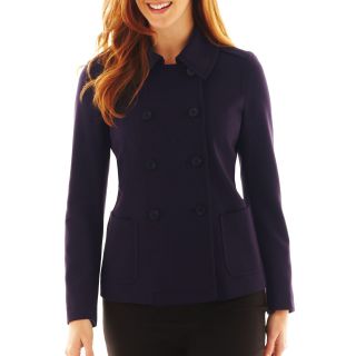 LIZ CLAIBORNE Double Breasted Jacket   Talls, Navy, Womens