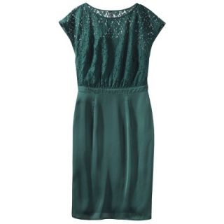 TEVOLIO Petites Lace Bodice Dress   Seaport Green 4P