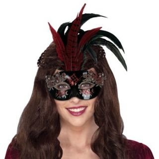 Ladies Mask   Red/Gold