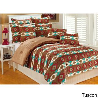 Thro Paco Geometric 3 piece Comforter Set Multi Size Full  Queen