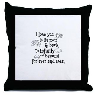  I love you to the moon and back Throw Pillow