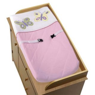 Pink and Lavender Butterfly Changing Pad Cover