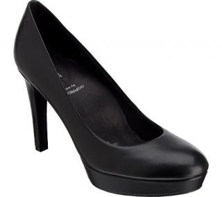 Womens Rockport Janae Pump   Black Smooth Calf Platform Shoes