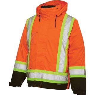 Work King 5 in 1 High Visibility Jacket   Orange, XL, Model S42611