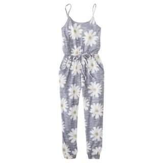 Girls Floral Romper   Cashmere Gray S