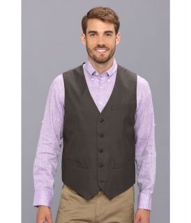 Perry Ellis Tonal Herringbone 5 Button Suit Vest Mens Vest (Brown)