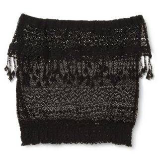 Juniors Crochet Tube Top   Black S(3 5)