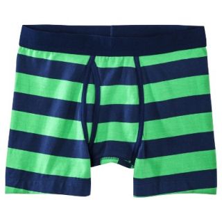 Mossimo Supply Co. Mens 1pk Boxer Briefs   Blue/Green Stripe   L
