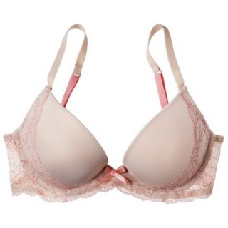 Xhilaration Juniors Padded With Lace Demi   Nude 32B