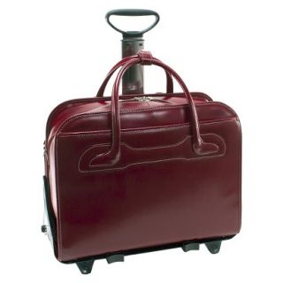 McKleinUSA Willowbrook Detachable Wheeled Ladies Briefcase   Red
