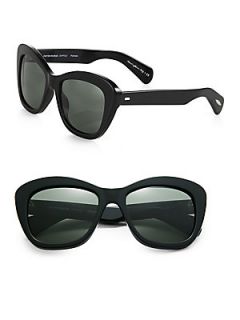Oliver Peoples Emmy 55mm Retro Sunglasses   Black