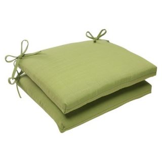 Outdoor 2 Piece Square Seat Cushion Set   Green Forsyth Solid