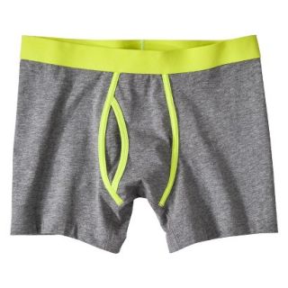 Mossimo Supply Co. Mens 1pk Boxer Briefs   Grey/Lime Green M
