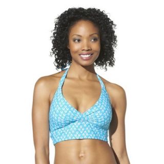 Mossimo Womens Mix and Match Printed Midkini Swim Top  Cool Blue XS