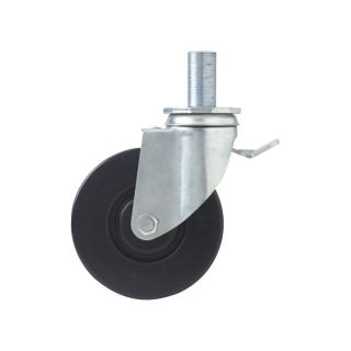 Fairbanks Light Duty Round Stem Caster with Zinc Plating   5 Inch, 280 Lb.