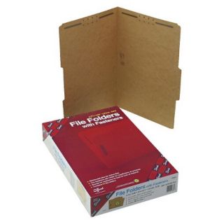 Smead 11 Point Kraft Folders with Two Fasteners, 2/5 Cut Right, Top Tab, Legal  