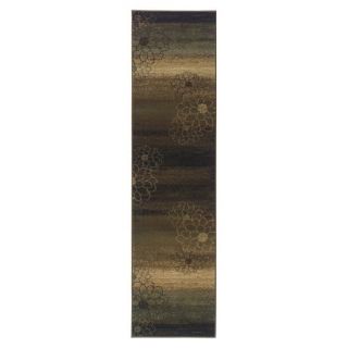 Abstract Floral Runner   Brown (110x76)