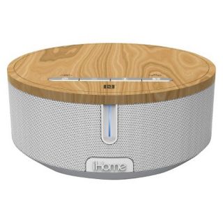iHome NCF Stereo Speaker with USB charging   Brown/White (iBN26WC)