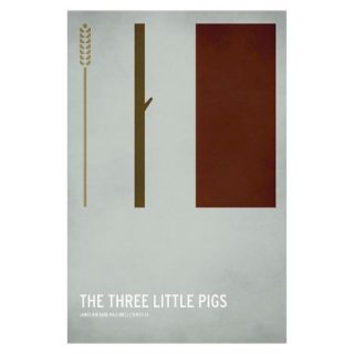 Three Little Pigs Unframed Wall Canvas