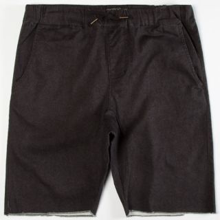 Mens Twill Jogger Shorts Black/Grey In Sizes Large, Medium, Small, X Large