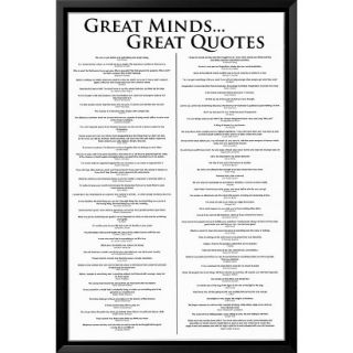 Art   Great Minds Great Quotes Framed Poster
