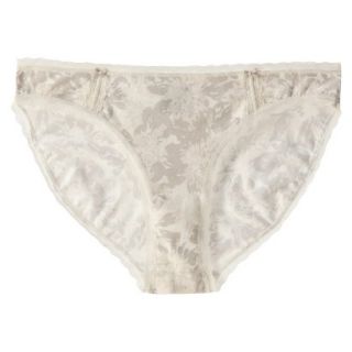 Gilligan & OMalley Womens Cotton With Lace Bikini   White Floral S