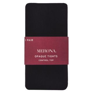 Merona Control Top Opaque Womens Tights   Black S/M