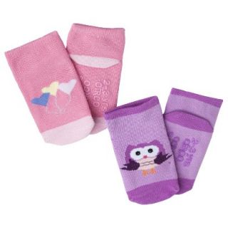 Circo Infant Toddler Girls 2 Pack Casual Socks   Pink/Purple 4T 5T