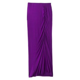 Mossimo Womens Drapey Knit Maxi Skirt   Fresh Iris S