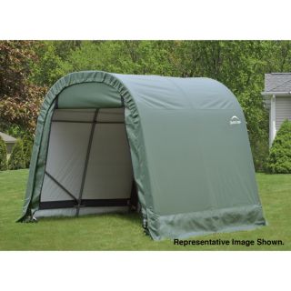 ShelterLogic Round Style Shed/Storage Shelter   Green, 16ft.L x 8ft.W x 8ft.H,