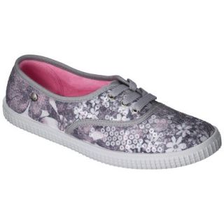 Womens Mad Love Lindy Floral Canvas Sneaker   Gray 11