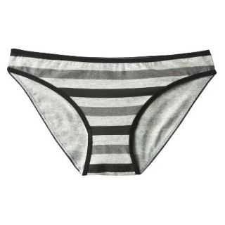 Xhilaration Juniors Cotton Bikini   Grey Rugby Stripe JS