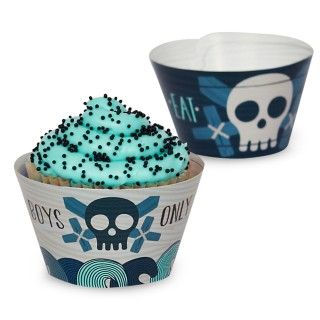 Boys Only Bash Reversible Cupcake Wrappers