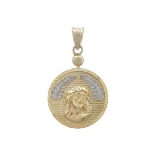 14K Two Tone Gold Guadalupe/Gran Poder Reversible Charm