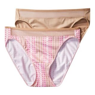 Hanes Womens Premium 2 Pack Hi Cut Panty ND43AS   Assorted Colors/Patterns S