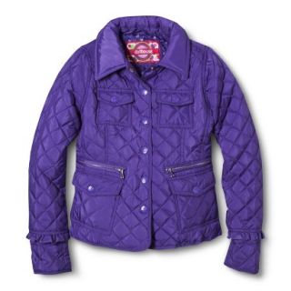 Dollhouse Girls 4 Pocket Lightweight Quilted Jacket   Purple 7 8