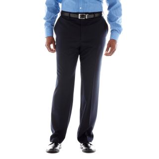 Stafford Year Round Flat Front Pants   Big and Tall, Navy, Mens