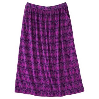 Pure Energy Womens Plus Size Maxi Skirt   Fuchsia/Navy Print X