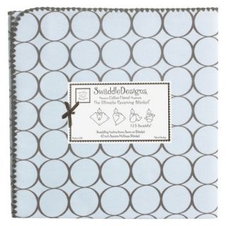 Swaddle Designs Ultimate Receiving Blanket   Blue Mod Circles