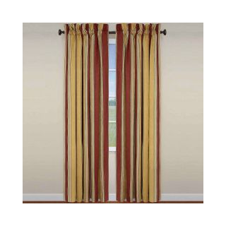 Waverly Capulet Stripe Rod Pocket Curtain Panel, Gold