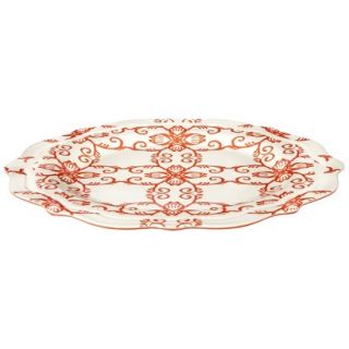 Threshold Scalloped Platter   Coral