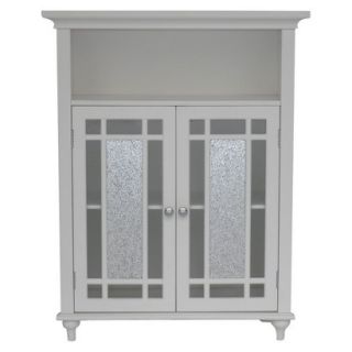 Floor Cabinet Elegant Home Fashions Windsor Double Door Floor Cabinet   White