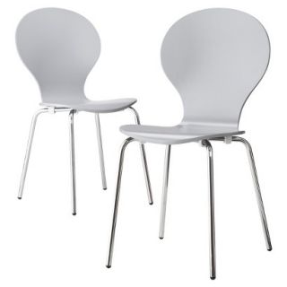 Dining Chair Modern Stacking Chair   Grey