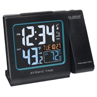 Lacrosse Technology Atomic Projector Alarm Clock With Temperature